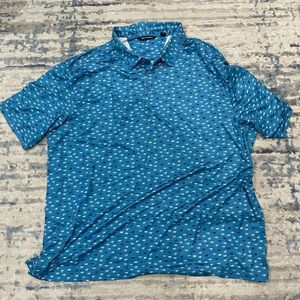3XB Cutter & Buck Stretch Performance Patterned Big and Tall Golf Polo